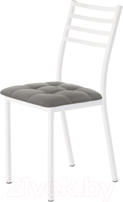 Стул AMC Comfort 4К6.5 (кожзам графит/белый) - фото