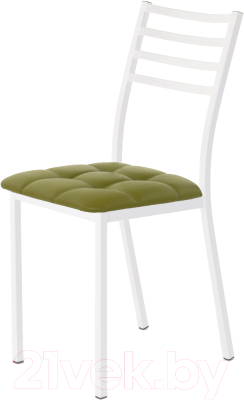 Стул AMC Comfort 4К6.11 (кожзам оливковый/белый) - фото