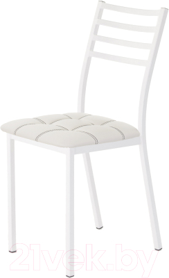 Стул AMC Comfort 4К6.12 (кожзам белый/белый) - фото