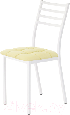 Стул AMC Comfort 4К6.15 (кожзам светло-желтый/белый) - фото