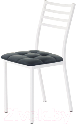 Стул AMC Comfort 4К6.16 (кожзам антрацит/белый) - фото