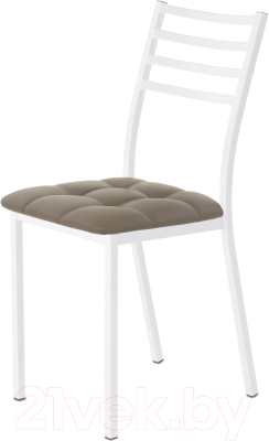 Стул AMC Comfort 4К6.17 (кожзам капучино/белый) - фото