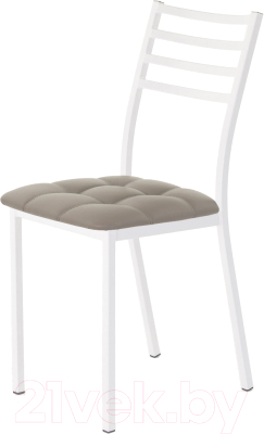 Стул AMC Comfort 4К6.18 (кожзам латте/белый) - фото