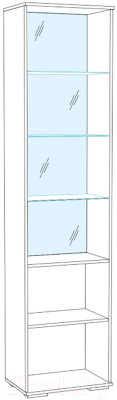 Шкаф-пенал с витриной Тэкс Ливорно ЛШ-4