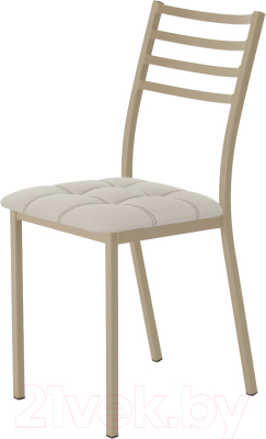 Стул AMC Comfort 4К10.3 (кожзам бежевый/капучино) - фото