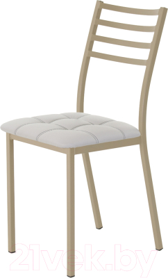 Стул AMC Comfort 4К10.6 (кожзам серый/капучино) - фото