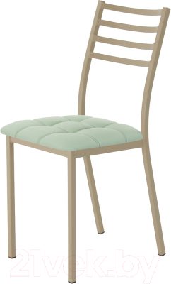 Стул AMC Comfort 4К10.10 (кожзам мятный/капучино) - фото