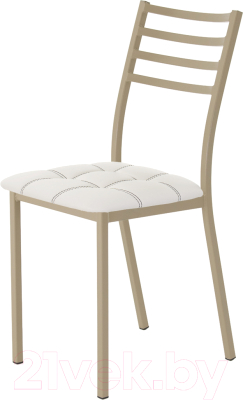 Стул AMC Comfort 4К10.12 (кожзам белый/капучино) - фото