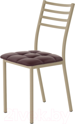 Стул AMC Comfort 4К10.14 (кожзам бордо/капучино) - фото
