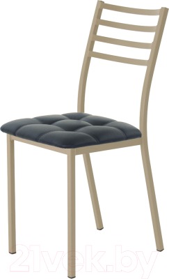 Стул AMC Comfort 4К10.16 (кожзам антрацит/капучино) - фото