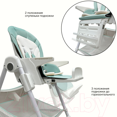 Стульчик для кормления Bubago Amelia / BG 103-3 (Frost Green)
