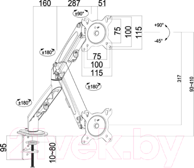 Кронштейн для монитора MasterKron UDT20-C012