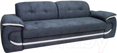 Диван Петрамебель Браво 3-193 раскладной (брабус 17 темно-серый велюр/брабус 15 светло-серый) - фото