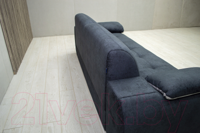 Диван Петрамебель Браво 3-193 раскладной (брабус 17 темно-серый велюр/брабус 15 светло-серый)