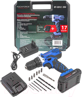Аккумуляторная дрель-шуруповерт RockForce RF-BT-CD1220V(52594) - фото