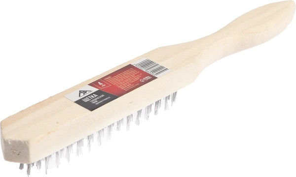 Щетка слесарная LOM Металлическая 4-рядная / 2768006 - фото