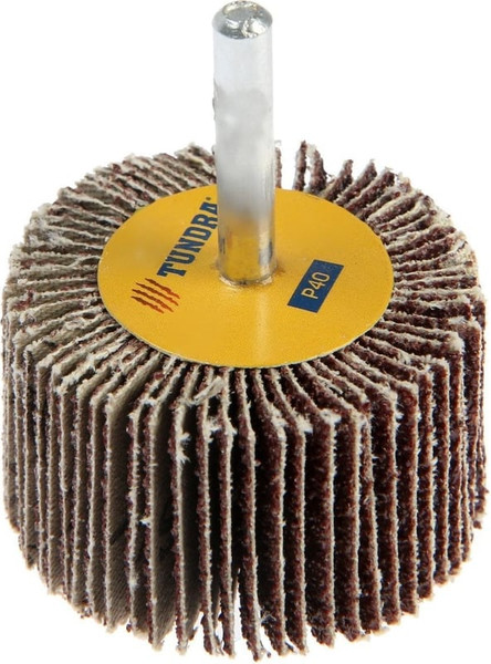 Шлифовальный круг Tundra Лепестковый радикальный 50x30x6мм Р40 / 5162354