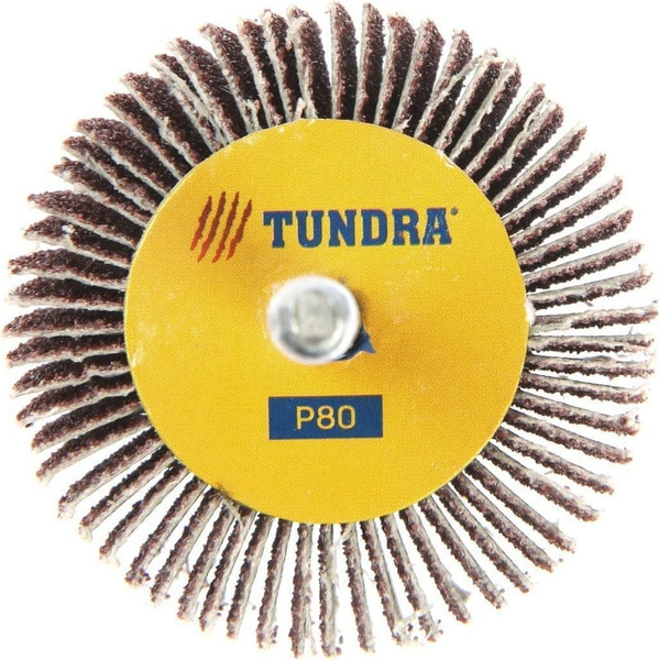 Шлифовальный круг Tundra Лепестковый радикальный 50x30x6мм Р80 / 5162356