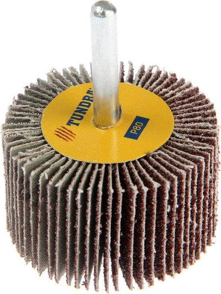 Шлифовальный круг Tundra Лепестковый радикальный 50x30x6мм Р80 / 5162356