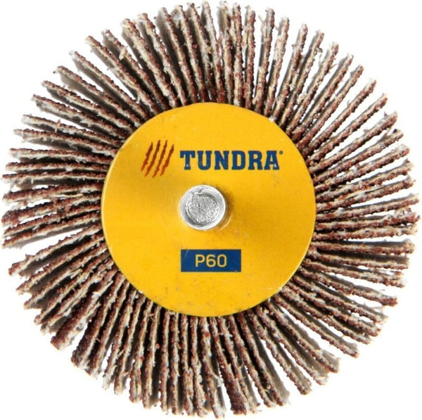 Шлифовальный круг Tundra Лепестковый радикальный 60x20x6мм Р60 / 1875463