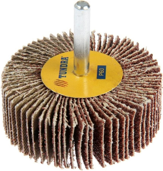 Шлифовальный круг Tundra Лепестковый радикальный 60x20x6мм Р60 / 1875463