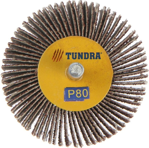 Шлифовальный круг Tundra Лепестковый радикальный 60x20x6мм Р80 / 1875464
