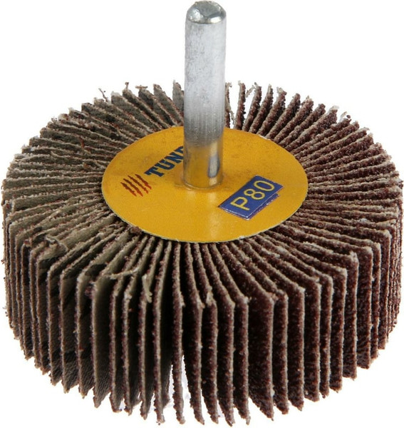Шлифовальный круг Tundra Лепестковый радикальный 60x20x6мм Р80 / 1875464