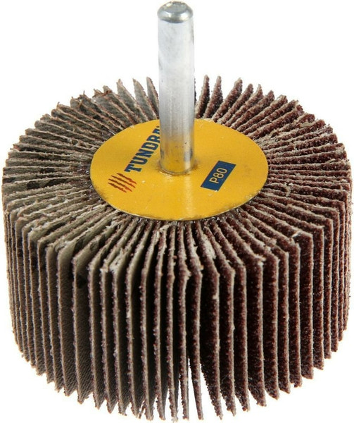 Шлифовальный круг Tundra Лепестковый радикальный 60x30x6мм Р80 / 1875467