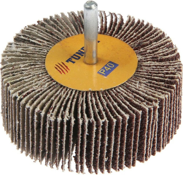 Шлифовальный круг Tundra Лепестковый радикальный 80x30x6мм Р40 / 1875468