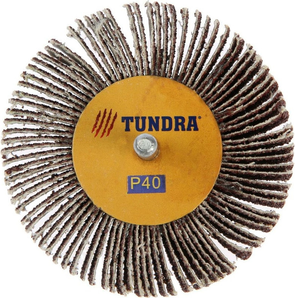 Шлифовальный круг Tundra Лепестковый радикальный 80x30x6мм Р40 / 1875468