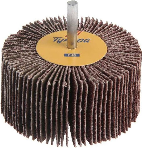 Шлифовальный круг Tundra Лепестковый радикальный 80x40x6мм Р40 / 1875471