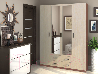 Шкаф Столица Мебели Квадро 4-х ств.