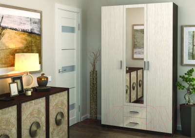 Шкаф Столица Мебели Трио 3-х ств.