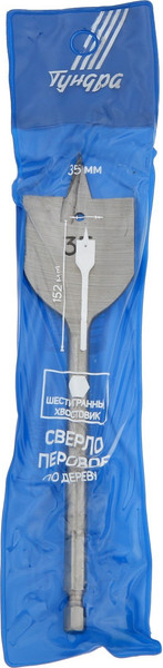 Сверло Tundra Перовое шестигранный хвостовик по дереву 35x152мм / 1032503