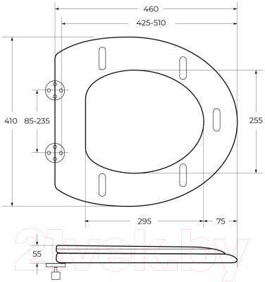 Сиденье для унитаза Cezares CZR-166W-G