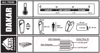Спальный мешок Trek Planet Dakar / 70330-R