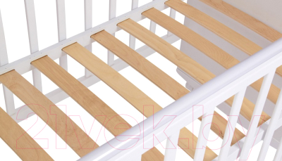 Детская кроватка Фея 701 Бегемотик / 0002549.9.15 (белый)