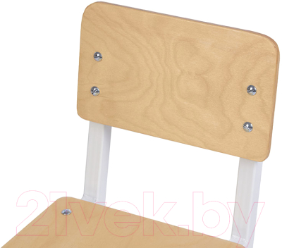 Стул детский Polini Kids City / 0002603.62 (S, белый/дуб пастельный)