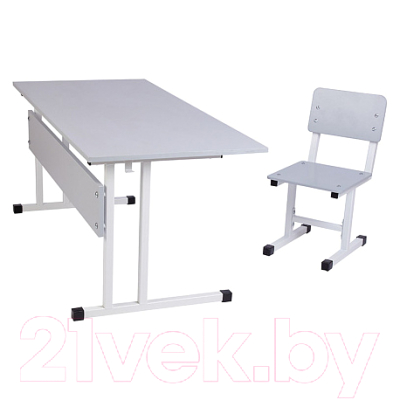 Стул детский Polini Kids City / 0002603.55 (S, белый/серый)