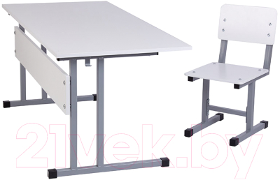 Стул детский Polini Kids City / 0002603.51 (S, серый/белый)