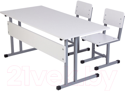 Стул детский Polini Kids City / 0002603.51 (S, серый/белый)