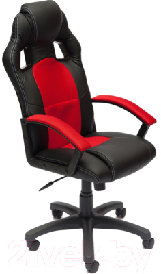 Кресло геймерское Tetchair Driver экокожа/ткань (черный/красный) - фото