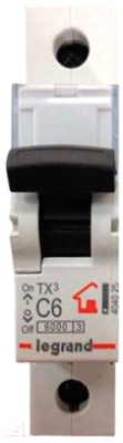 Выключатель автоматический Legrand TX3 1P C 6A 6кA 1M / 404025 - фото