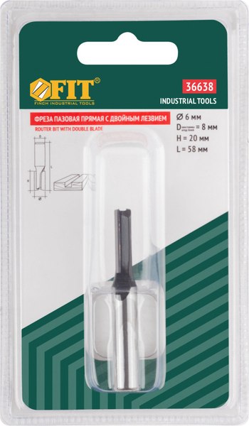 Фреза FIT DxHxL 6x20x58мм / 36638