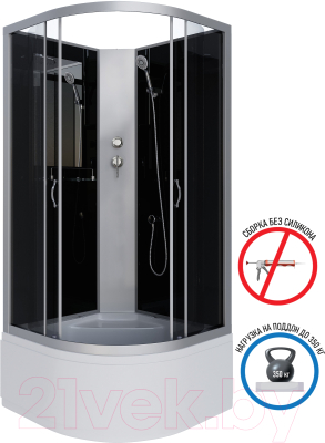 Душевая кабина Niagara NG-2507-14BK 80x80x200