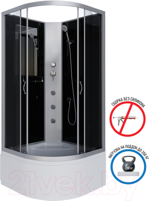 Душевая кабина Niagara NG-2508-14BKG 90x90x200