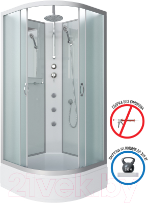 Душевая кабина Niagara NG-3301-14BKTG 90x90x200