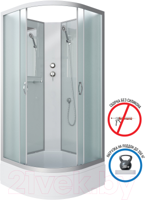 Душевая кабина Niagara NG-3302-14BK 100x100x200