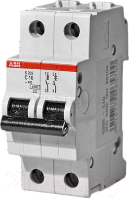 Выключатель автоматический ABB S 202 2P С 0.5А 6кА 2M / 2CDS252001R0984 - фото