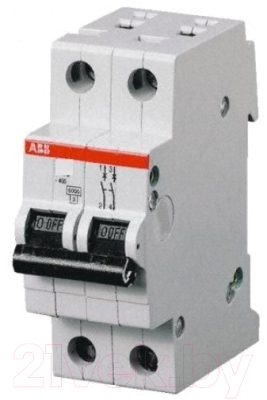 Выключатель автоматический ABB S 202 2P С 1А 6кА 2M / 2CDS252001R0014 - фото